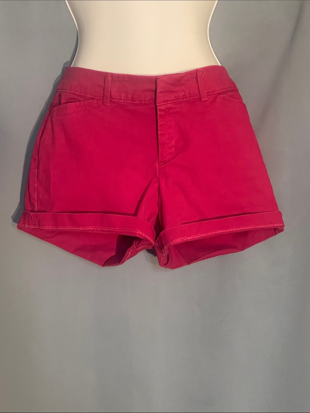 Old Navy Hot Pink Cuffed Jean Shorts